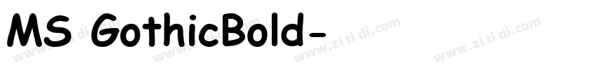 MS GothicBold字体转换